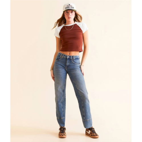 Free People risk taker high rise straight jeans in mantra