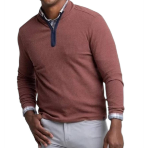 SOUTHERN TIDE heather outbound quarter zip pullover in bordeaux red