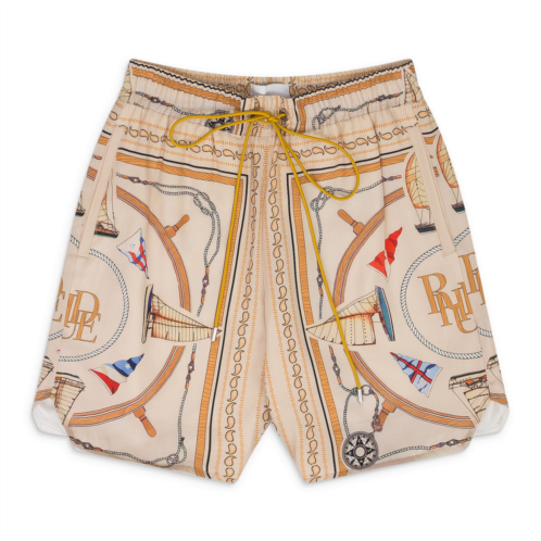 Rhude multicolor nautica silk shorts