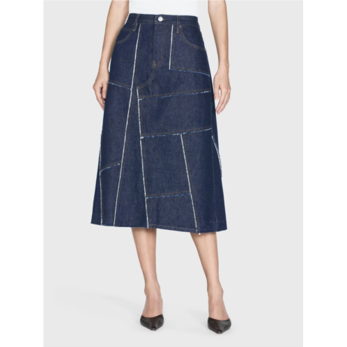 FRAME patchwork skirt in hemlock