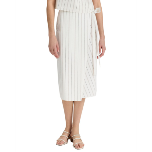 Vince seedling stripe wrap skirt