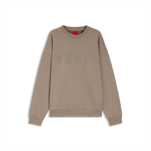 HUGO oversize-fit sweatshirt in cotton terry with tonal logo