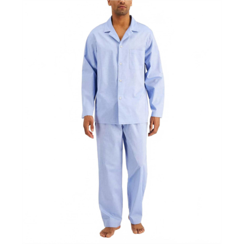 Club Room 2-piece solid oxford pajama set in navy