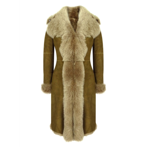 TruClothing toscana suede sheepskin long coat