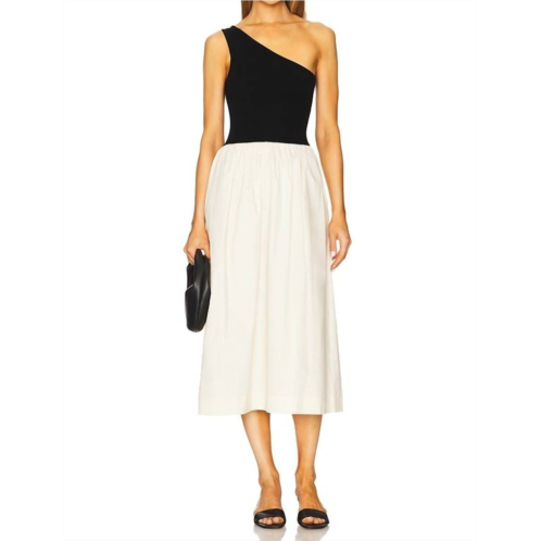 Rails anita asymmetrical dress in black & ivory