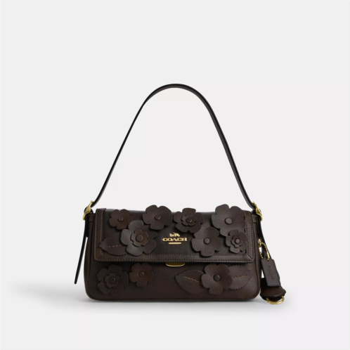 Coach Outlet etta small flap shoulder bag with floral applique