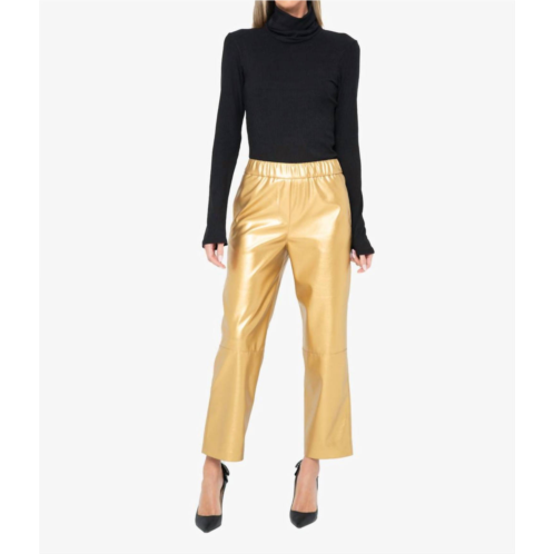 JBQ luca mid-rise pant in gold