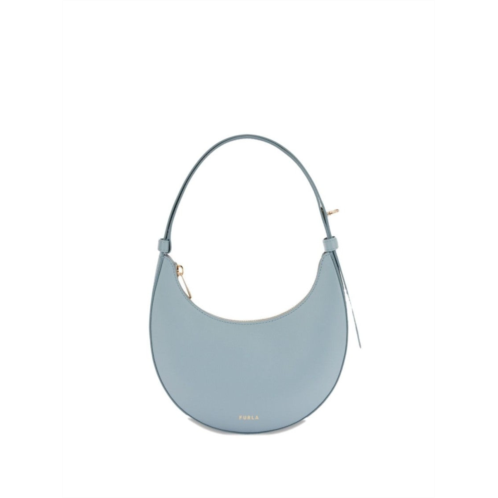 Furla curved light blue shoulder bag