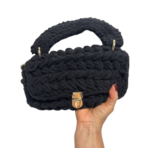 Urban Expressions womens woven clutch bag in black