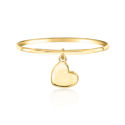 RS Pure by ross-simons italian 14kt yellow gold heart charm ring