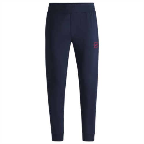 HUGO stretch-cotton tracksuit bottoms with logo print