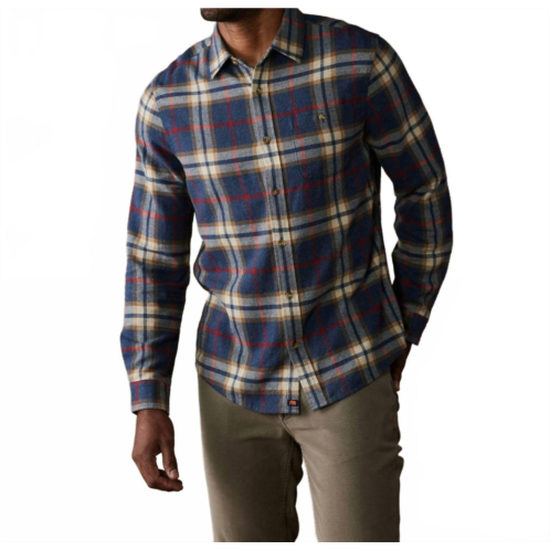 The Normal Brand hudson double brushed flannel shirt in eventide plaid