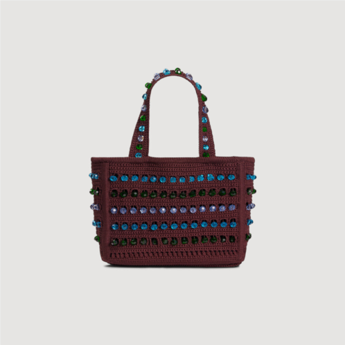 Sandro beaded crochet bag