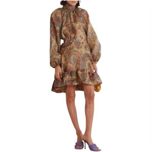 ETRO paisley ruffled skirt in beige