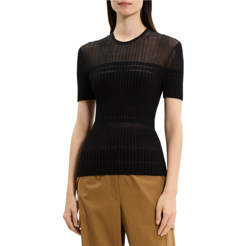 Theory sheer stripe sweater