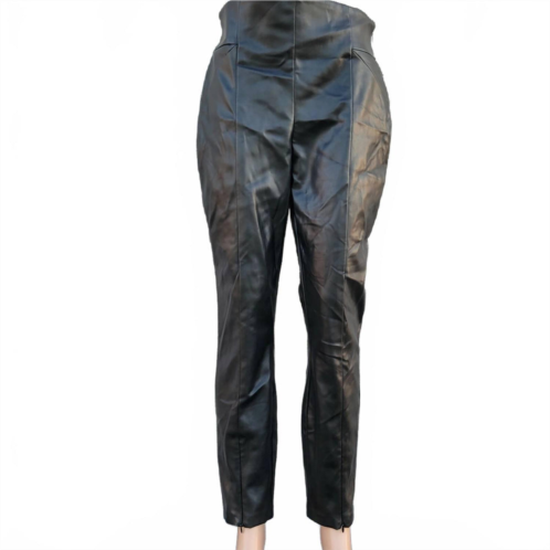 DKNY womens skinny faux-leather pants in black
