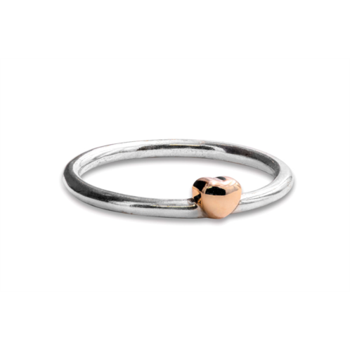 Pandora polished heart puzzle ring