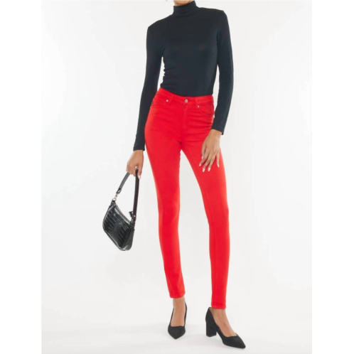 KanCan high rise skinny jeans in red
