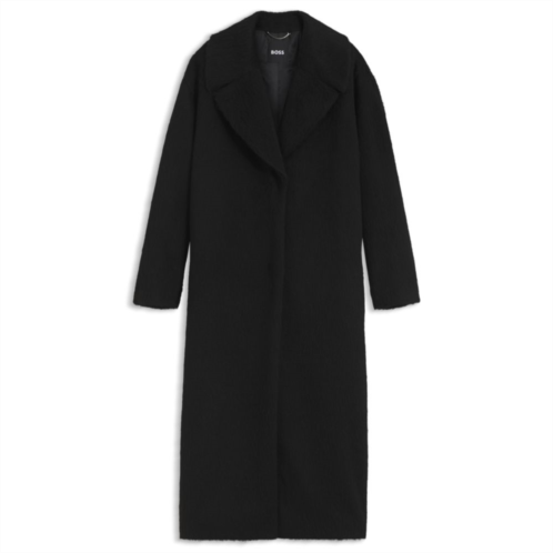BOSS cocoon-shaped coat in textured fabric
