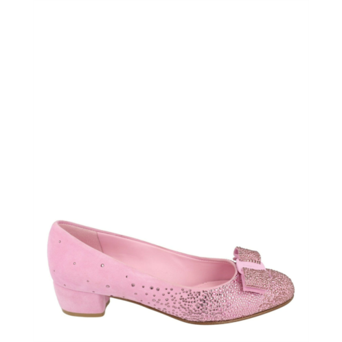 Salvatore Ferragamo vara crystal-embellished pumps - narrow width