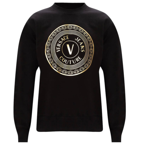 VERSACE mens cotton sweater in black