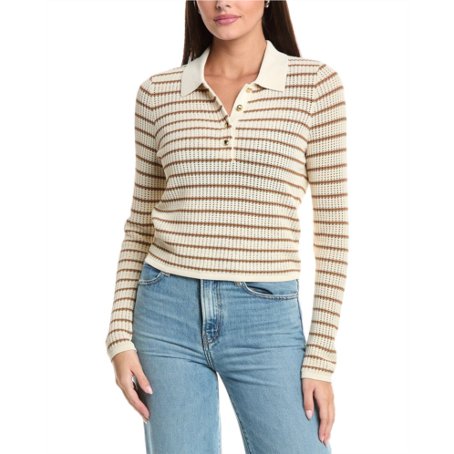 Rag & bone viola stripe polo sweater