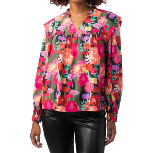 Crosby by Mollie Burch gaines top in floral forest