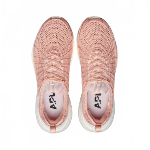 APL womens techloom zipline shoe in blush/ivory/ribbed