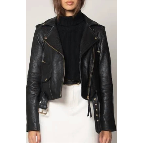 Cleobella asher leather jacket in black