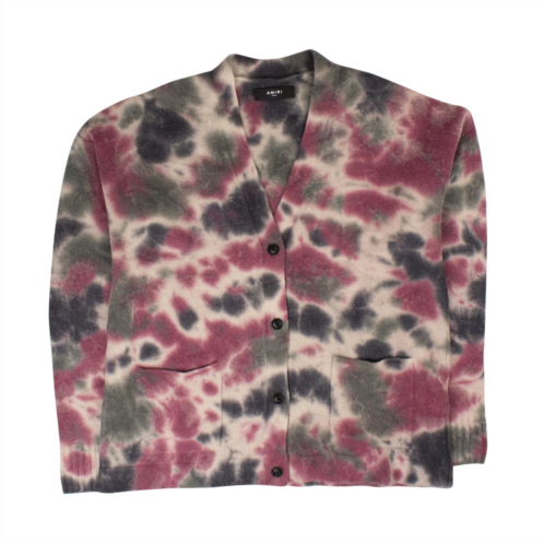 Amiri multicolored tie dye cashmere cardigan