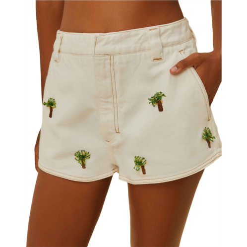 FARM Rio embroidered coconut tree short