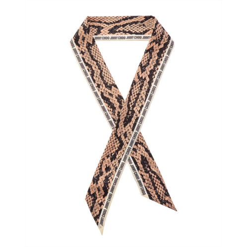 Jimmy Choo logo silk scarf