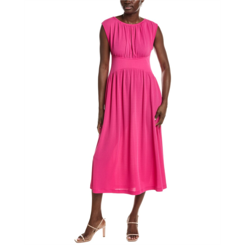 Anne Klein pebble jersey shirred midi dress