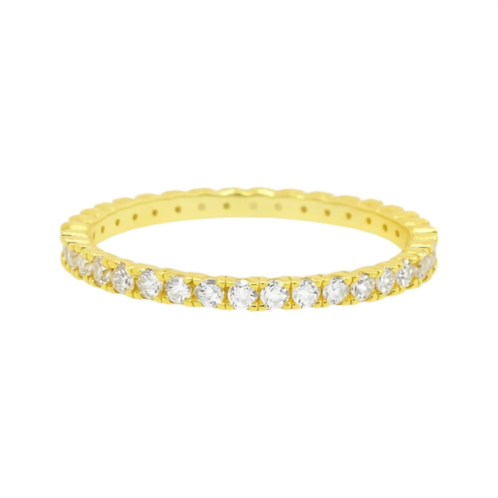 Allyanna Gifts womens moissanite pave band ring in gold