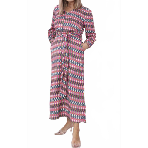 Vilagallo marino dress in geometric print