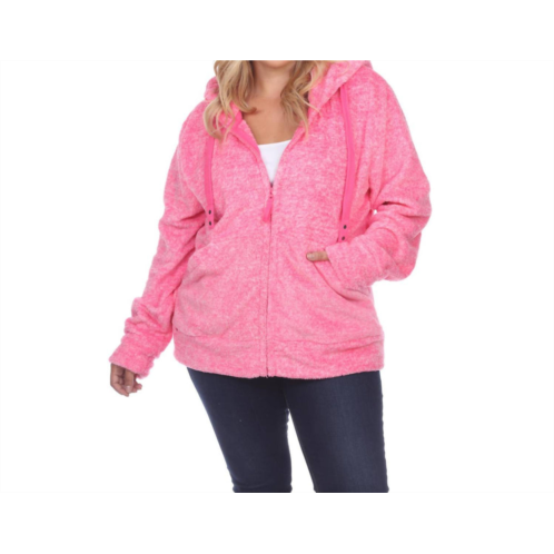 White Mark womens sherpa jacket in fuchsia
