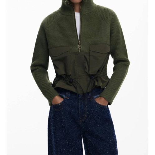 Desigual tampere zipped jacket in verde