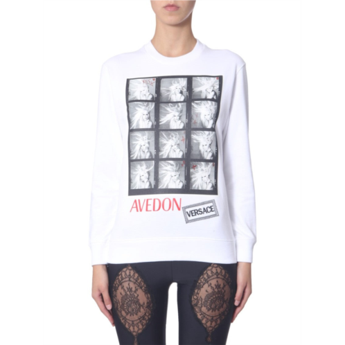 Versace photographic print crew neck sweatshirt