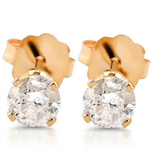 Pompeii3 1/5ct diamond stud earrings 14k yellow gold