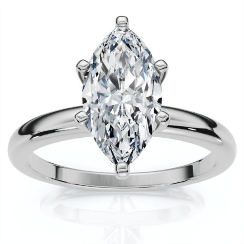 Pompeii3 certified 1ct marquise diamond engagement ring 14k white gold lab grown