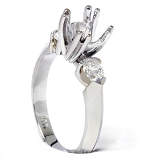 Pompeii3 pear shape diamond engagement mount ring setting 14k white gold size selectable