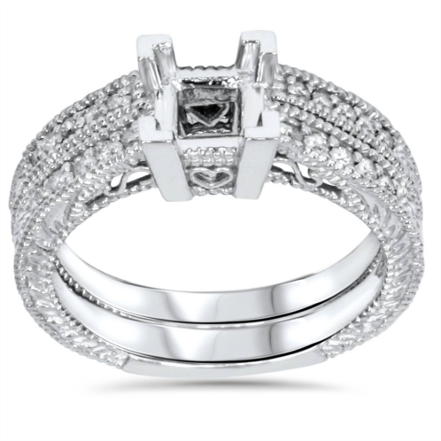Pompeii3 1/4ct princess cut diamond engagement ring setting 14k size selectable