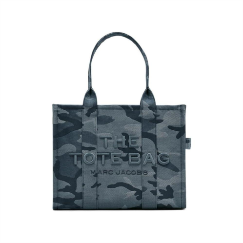 marc jacobs the camo jacquard large tote bag - blue multi