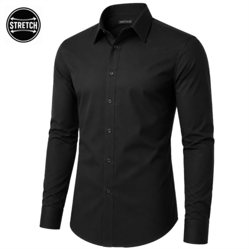 James Tailor galaxy mens slim fit long sleeve stretch dress shirt