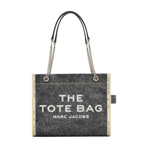 marc jacobs the denim chain medium tote bag - black wash