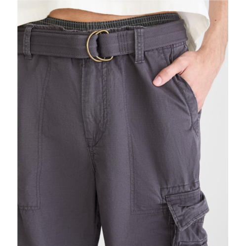 Aeropostale mens mens solid belted cargo shorts*** black