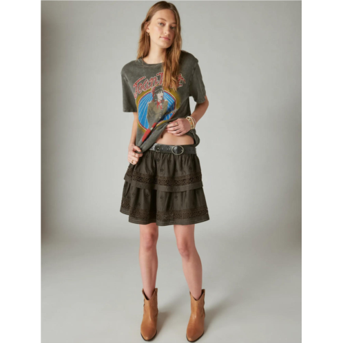 lucky brand womens schiffley embroidered mini skirt