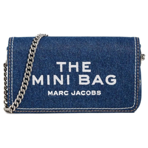 marc jacobs the denim chain mini bag - dark wash