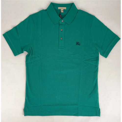 Burberry mens cotton embroide logo polo shirt check detail