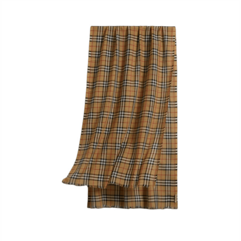 Burberry classic gauze vintage checker wool silk scarf